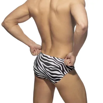 Vasaros Nauji vyriški Boxer Plaukimo Glaudės Zebra Modelis Pririšti Mažas Juosmens Seksualus Europos Ir Amerikos Paplūdimys Plaukimo Banglente Spa 4