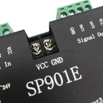 SP901E SPI Signalo Stiprintuvą WS2812B WS2811 WS2813 Pikselių RGB LED Juostos Signalo Kartotuvų Pasiekiama Svajonė Spalvos Juosta DC5-24V 4