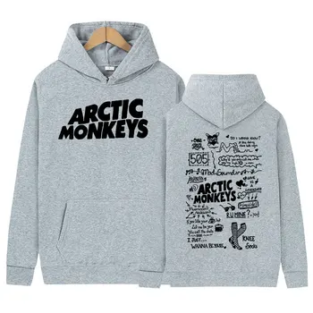 Roko Arctic Monkeys Albumo Kelionių 2023 Hoodie Vyrų Hip-Hop Retro Gotikos Puloveris Palaidinukė Unisex Atsitiktinis Negabaritinių Bliuzono Streetwear 5