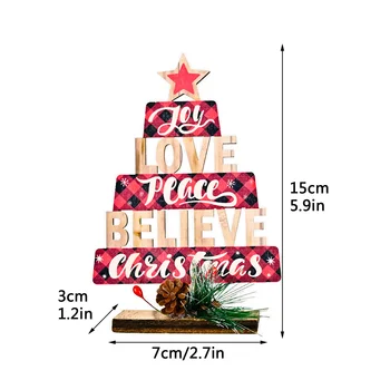 Kalėdų Eglutės Ornamentu Puošyba, Stalo, Stalo Dekoras Daugkartinio naudojimo Su Uogomis Ir Kedro Branduolių 15x7x3cm Medinis Pakabukas Apdaila 5