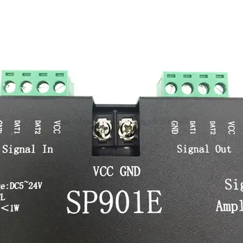 SP901E SPI Signalo Stiprintuvą WS2812B WS2811 WS2813 Pikselių RGB LED Juostos Signalo Kartotuvų Pasiekiama Svajonė Spalvos Juosta DC5-24V 5