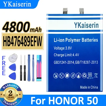 YKaiserin Baterija HB476489EFW 4800mAh Už huawei HONOR 50 HONOR50 Mobiliojo Telefono Baterijas