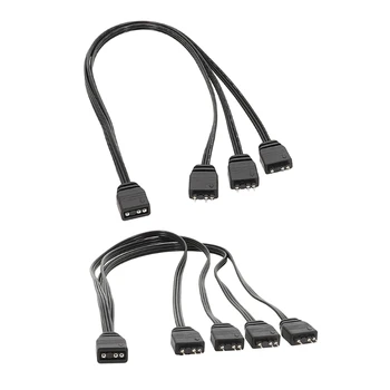Universalus ARGB Splitter Cable 3Pin Naudojamos RGB Splitter Išplėtimo Jungtis 0