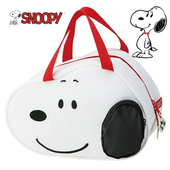 Anime Cartoon Snoopy Nešti Maišą Drobės Priešpiečių Dėžutė Rankinėje Mielas Japonijos Ranka Atlikti Užkandis Maišelį Bento Kelionių Saugojimo Krepšys Dovanų Žaislai 0
