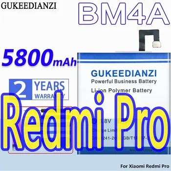 5800mAh Didelės Talpos GUKEEDIANZI Baterija BM4A už xiaomi Redmi Pro 0