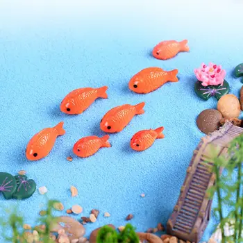 Mielas Vaikas Dovanos Akvariumas Ornamentu Micro Kraštovaizdžio Raudona Žuvis Dervos Amatų Žuvų Bakas Dekoro Karosas Statulėlės Tvenkinys Scena Miniatiūriniai