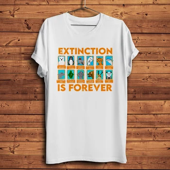Globalinis Atšilimas gyvūnų Amžinai Išnykti Aplinkos Marškinėliai Vyrams Kasdien Trumpas Atsitiktinis Marškinėlius Unisex Tee Kvėpuojantis Streetwear 0
