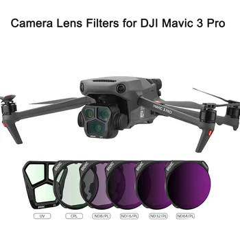 Drone Fotoaparato Filtras Nustatyti DJI Mavic 3 Pro Fotoaparato Optinio Stiklo Objektyvas Mcuv Cpl ND8 ND16 ND32 ND64 Filtrai, Drones, Aksesuarai