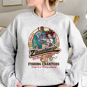 Žvejybos hoodies moterų korėjos stiliaus gotikos juokinga Megztinis moteriška grafinis drabužiai 0