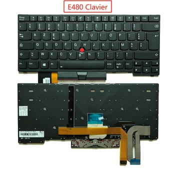 Naujas Apšvietimu prancūzijos Klaviatūra Lenovo Thinkpad E480 T480S L480 T490 T495 E490 L380 L390 Jogos L490 E485 E495 Nešiojamas FR Clavier 0