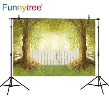 Funnytree photocall fone miško pavasario fone Velykų gėlių, Medienos tvora fotostudijos fotografijos photozone photophone