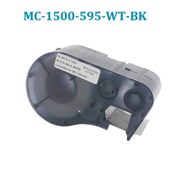 38.1mmx7.6m Vinilo etiketės, juostos, kasetės juostelės M5C-1500-595-WT-BK MC-1500-595-IL-BK už Brady BMP51 0