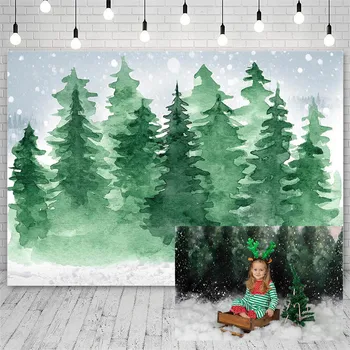 Avezano Fotografijos Backdrops Linksmų Kalėdų Eglutė Žiemos Snaigės, Pušyne, Vaikų Fone Fotostudija Photophone