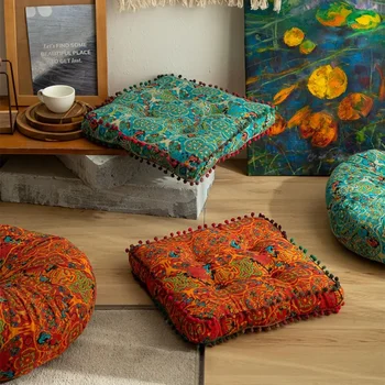 Bohemijos vėjo sutirštės tingus turas /stačiakampiai pagalvėlių /grindų pagalvėlės retro Maroko langą tatamio pagalvėlė medvilnės ir lino pagalvėlė 0