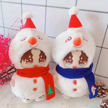 Kalėdų Skrybėlę Sniego Koldūnai Drabužiai Tiktų 20cm Lėlės Drabužiai Star Idol Pliušinis Lėlės Meilės Pupelės Suknelė Iki