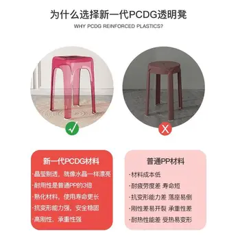0688 Akrilas skaidri plastikinė kėdė paprasta šiuolaikinės sutirštės namų restoranas gumos išmatose Šiaurės ins interneto įžymybė kėdė 1