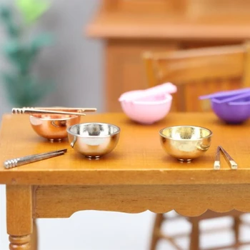 1Set 1:12 Miniatiūriniai Lėlių Dubenį Lazdelės Mini Virtuvė, Indai Modelis 